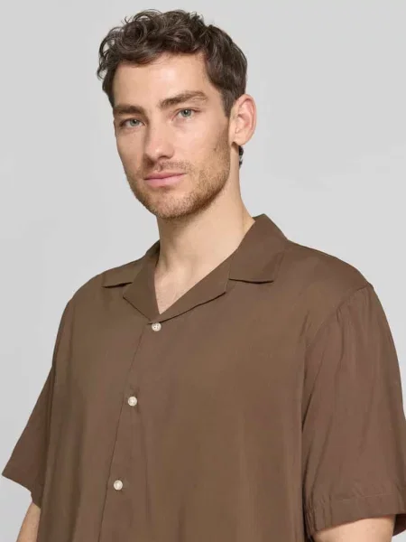 Koszula casualowa o kroju relaxed fit z mieszanki bawełny ekologicznej i modalu model RELAXAIR' Selected Homme
