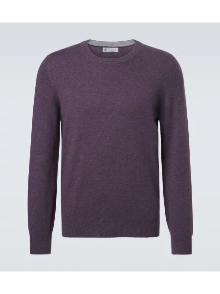 Pulover Brunello Cucinelli din cașmir violet