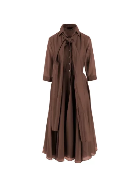 Rochie midi F.it cu legături de costum maro