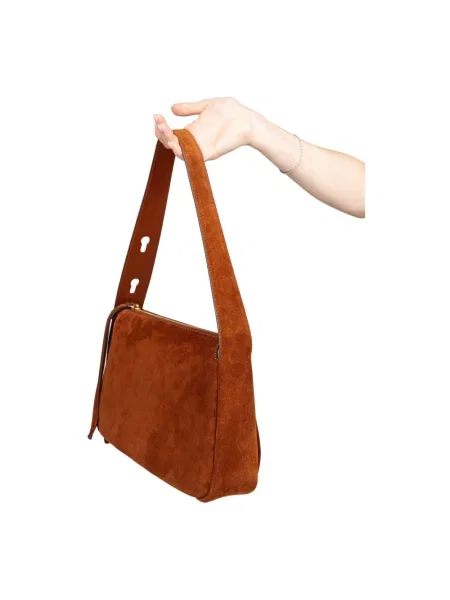 Torebka Tory Burch zamszowa brązowa