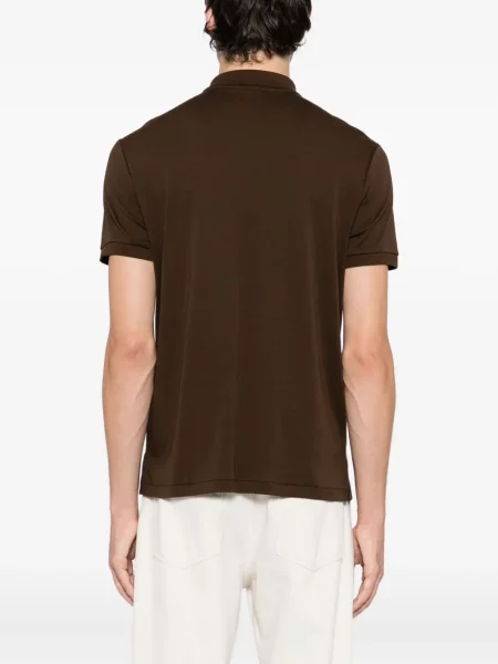 Polo Polo Ralph Lauren cu broderie fără mâneci tricotate maro