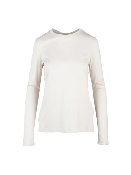 Długi top Eleventy z długim rękawem beżowy