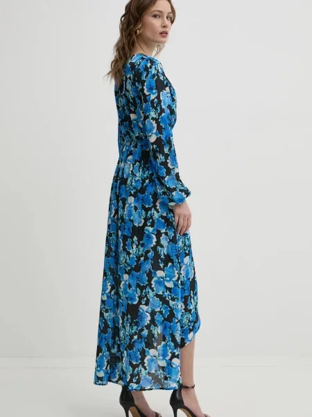 Morgan sukienka RAMIE.F maxi rozkloszowana RAMIE.F niebieski