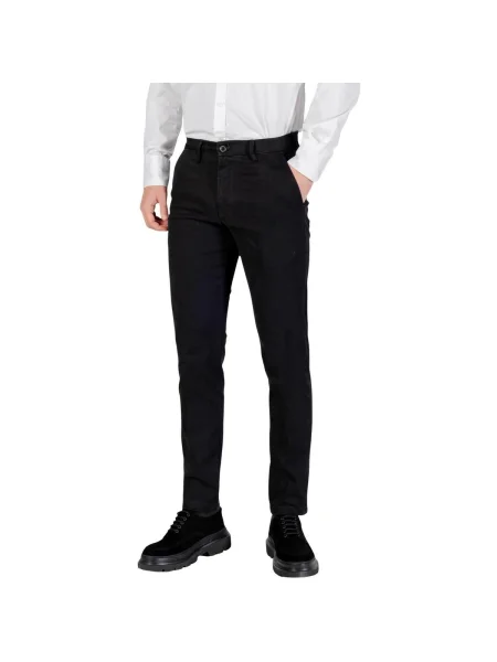 Pantaloni chino Borghese negru