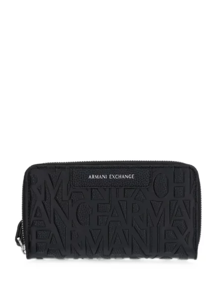 Portofel Armani Exchange cu autograf negru
