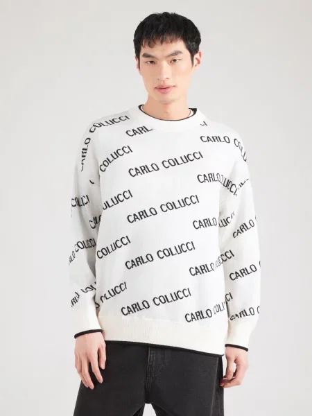 Carlo Colucci Pulover negru alb