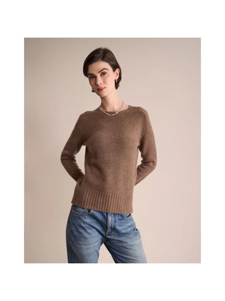 Sweter Ines De La Fressange Paris wełniany brązowy