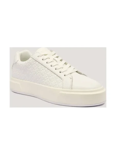 Calvin Klein Teniși din piele BASKET alb