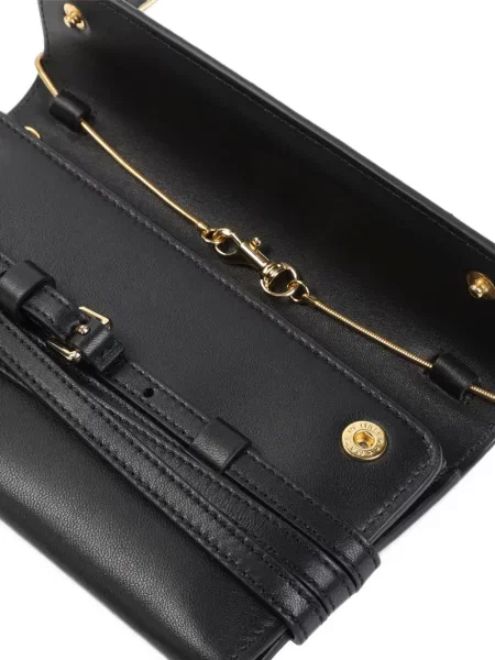 Cu centură geantă plic Moschino din piele negru