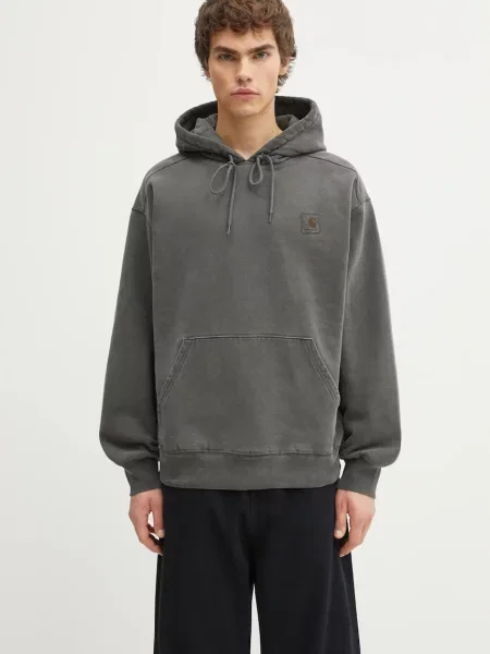 Hanorac cu glugă Carhartt Wip cu glugă gri