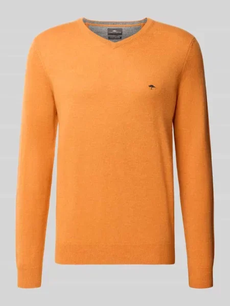 Sweter wełniany z mieszanki wełny i kaszmiru Fynch-hatton pomarańczowy