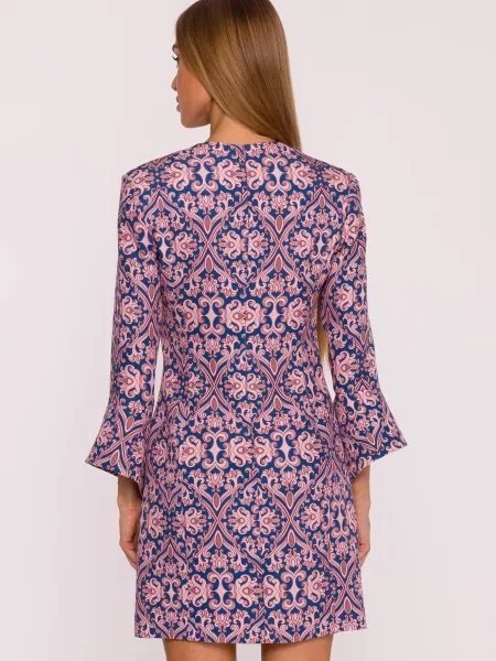 Rochie mini Made Of Emotion cu imagine albastru