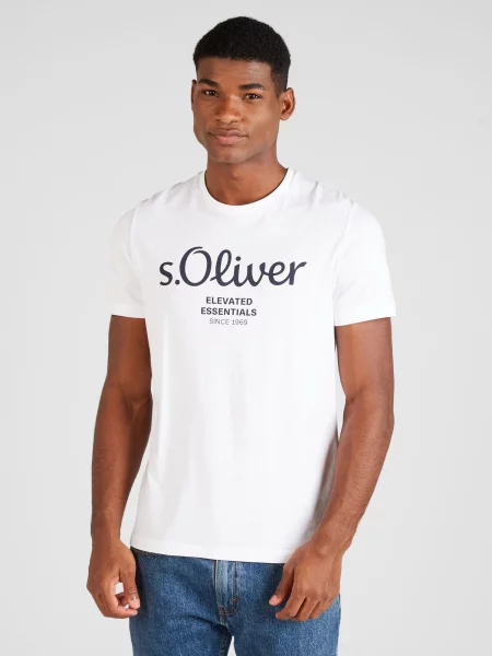 S.Oliver Tricou negru alb