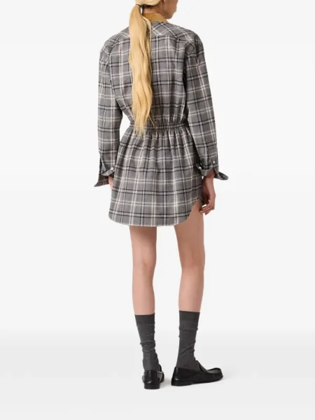 Pledinė kostiumas mini mini suknelė Miu Miu pilka