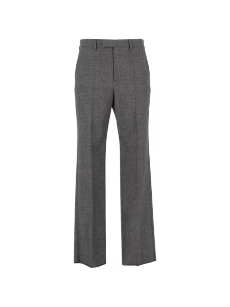 Pantaloni Valentino Garavani cu model herringbone gri