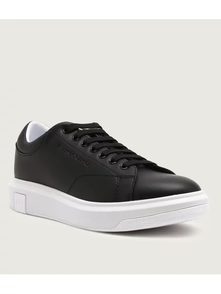 Armani Exchange Bőr tornacipő ENGLISH fekete