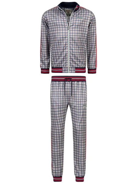 LONSDALE Trenirka za tek mornarska / golobje modra / živo rdeča bela