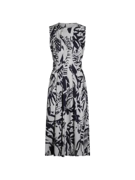 Rochie Antonelli cu model floral cu imagine de costum alb