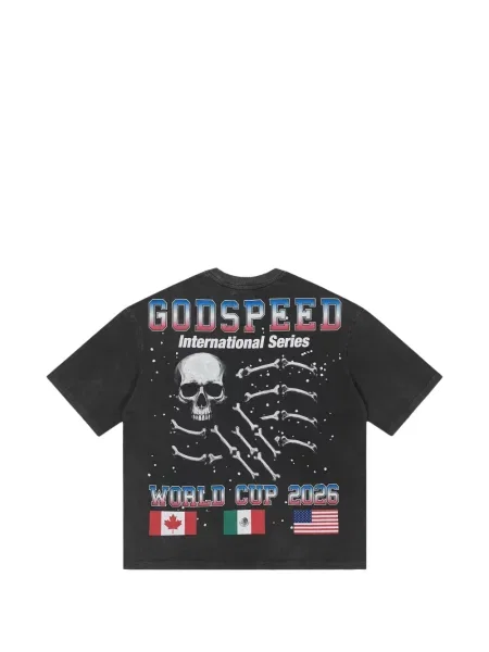 Tricou Godspeed cu imagine negru
