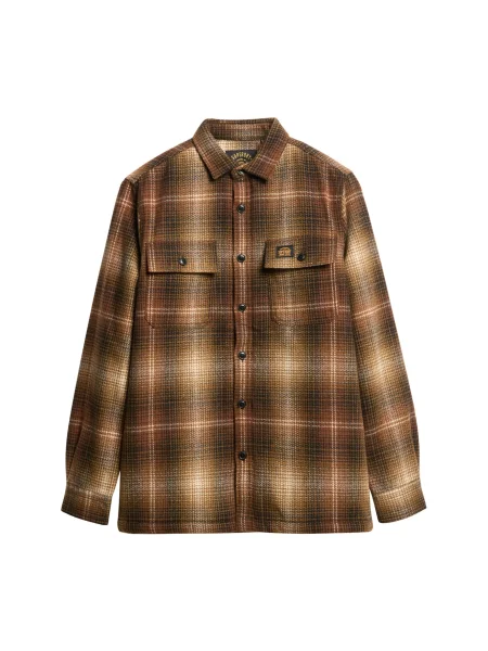 Superdry Prehodna jakna Miller rjava / črna bela