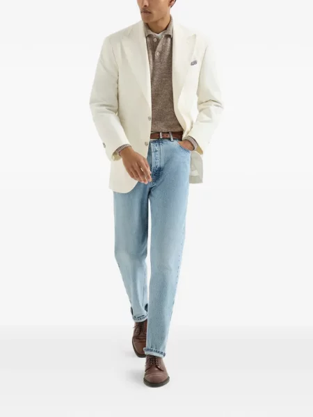 Tricou polo Brunello Cucinelli de lână