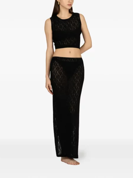 Top Paramidonna tricotate negru