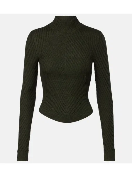 Heláncă Victoria Beckham de lână verde