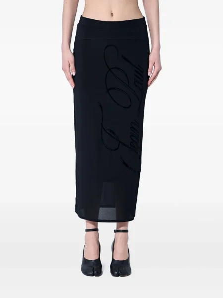 Spódnica midi Jean Paul Gaultier do kolan czarna