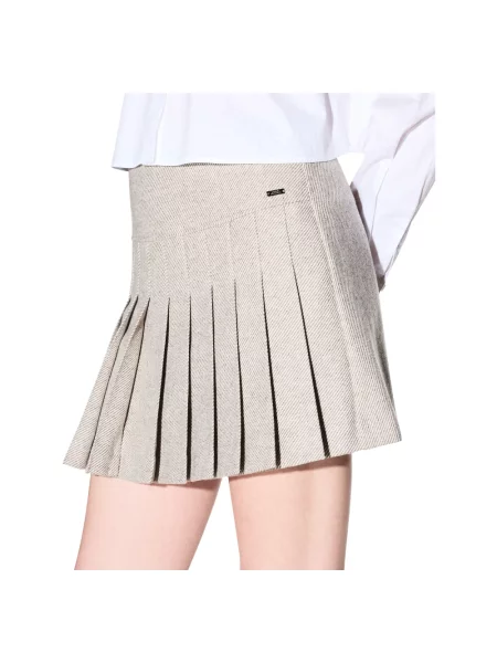 Krótka spódnica Armani Exchange beżowa