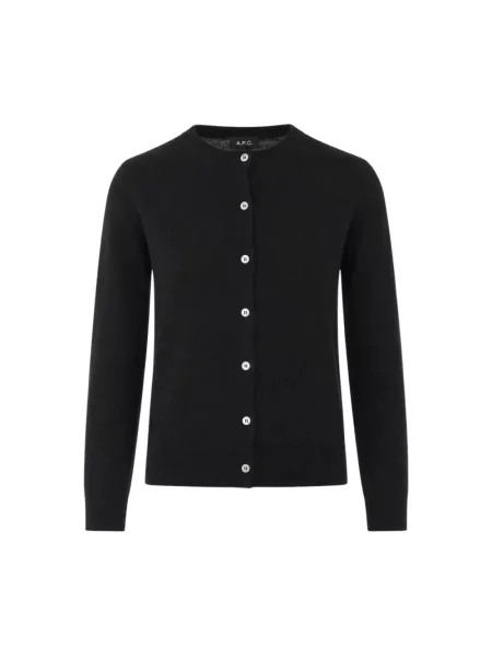 Kardigan A.p.c. wełniany czarny