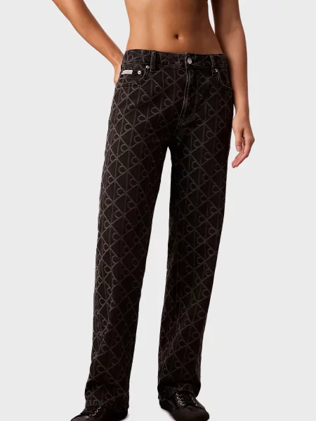 Прямі джинси Calvin Klein Jeans чорні