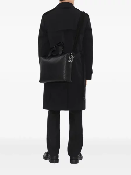 Geantă Burberry în carouri negru
