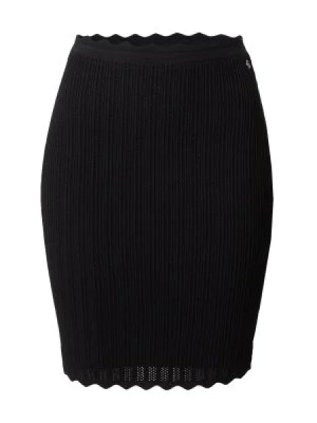 Fustă din denim Guess negru