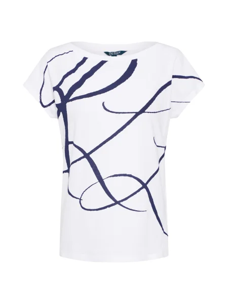 Lauren Ralph Lauren Tricou GRIETA albastru noapte alb