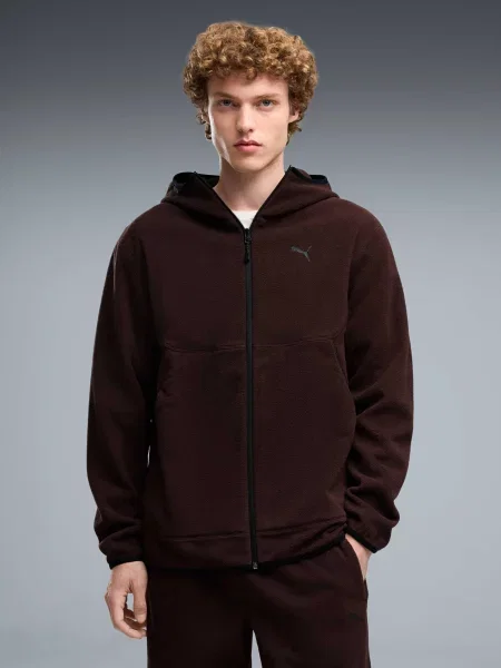 Флисовый свитер Puma коричневый