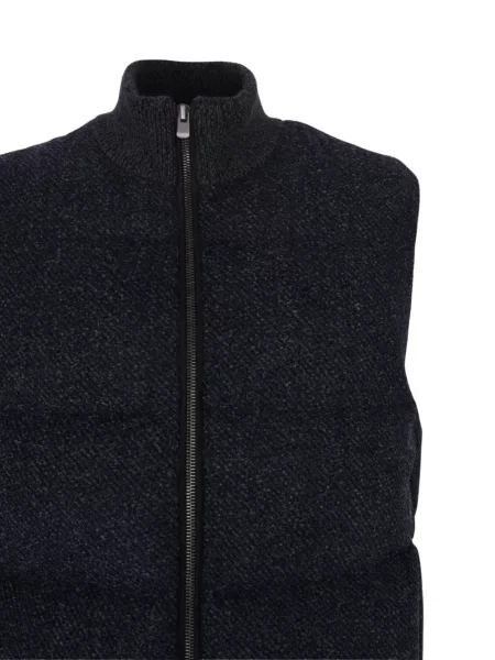 Вълнен елек Agnona синьо