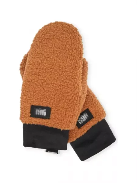 UGG Mănuși fluff cu adaos de piele