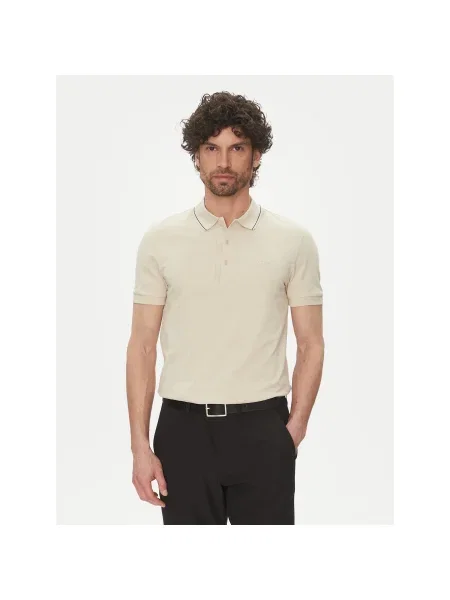 BOSS Pólóing Paule 4 Slim Fit bézs