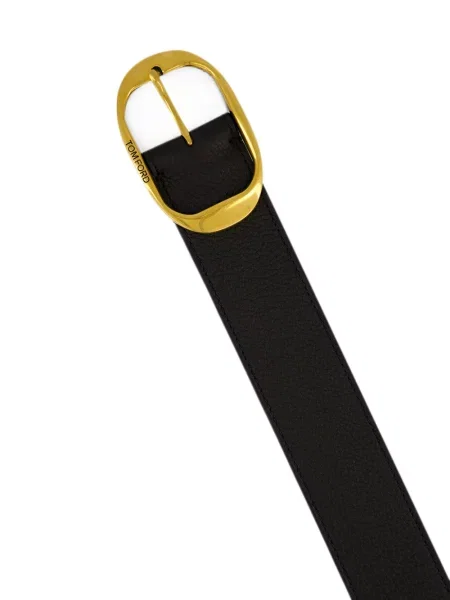 Cu centură curea Tom Ford din piele negru