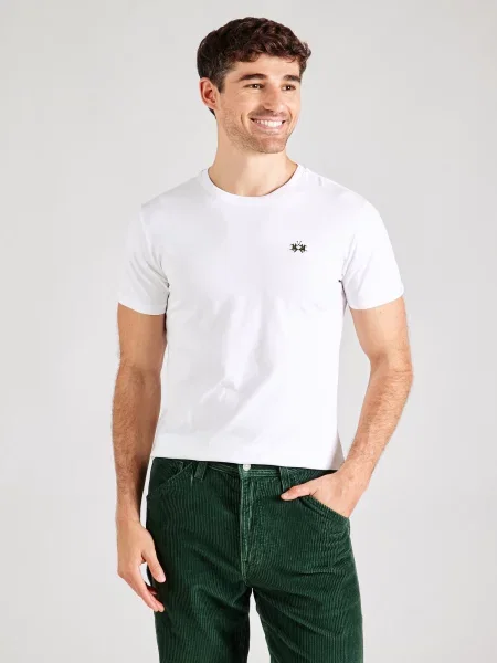 La Martina Tricou negru alb