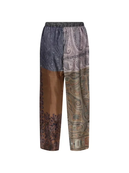 Pantaloni Pierre-louis Mascia cu model paisley maro