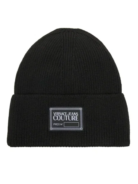 Шапка Versace Jeans Couture Big Beanie черен