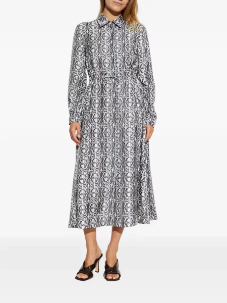 Rochie tip cămașă Max Mara cu imagine alb