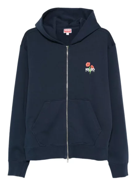 Hanorac cu glugă Kenzo cu model floral albastru