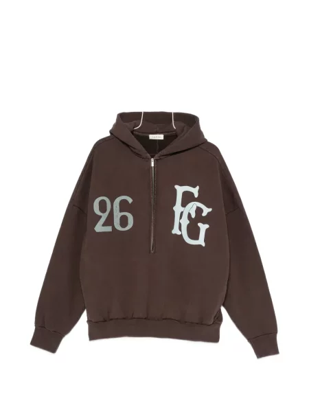 Hoodie Fear Of God με σχέδιο καφέ