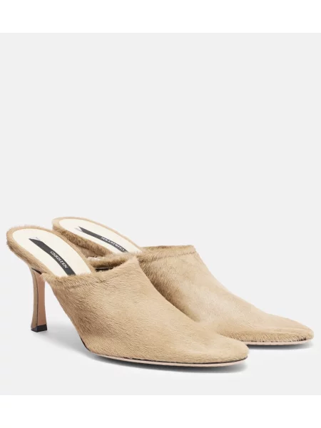 Papuci tip mules Christen bej