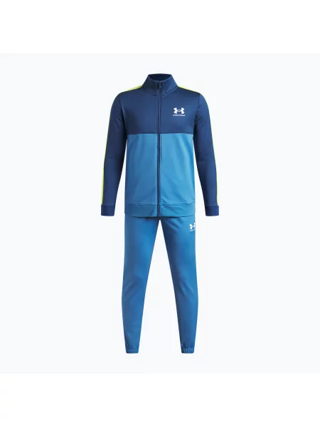Gyermek tréningruha Under Armour Rival Cb Knit Track Suit aegean blue/blackout navy/white. Méret: XL fehér