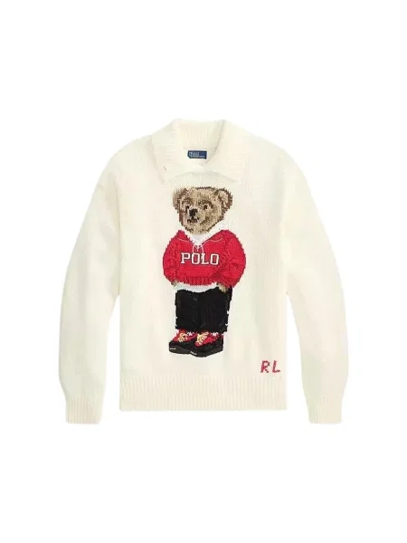 Polo Ralph Lauren Sweter Kremowy biały