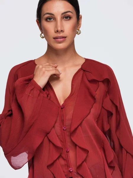Ombre Bluza hrđavo crvena