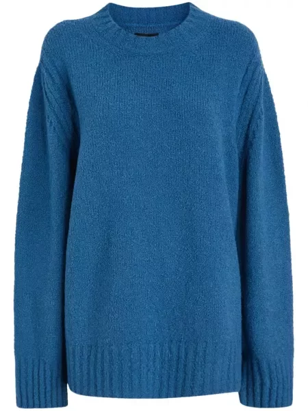 Sweter Del Core prążkowany niebieski